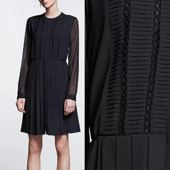 open lace back dress Navy Blue Long Nightgown